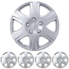 BDK (4 Pack) Hubcaps for Cars, OEM Camry Style Wheel Covers Replacement - 15"