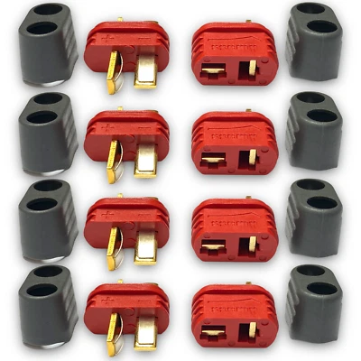 15 Paar Amass T-Dean Deans T-Plug Stecker Buchse Goldstecker Schutzkappe Lipo RC
