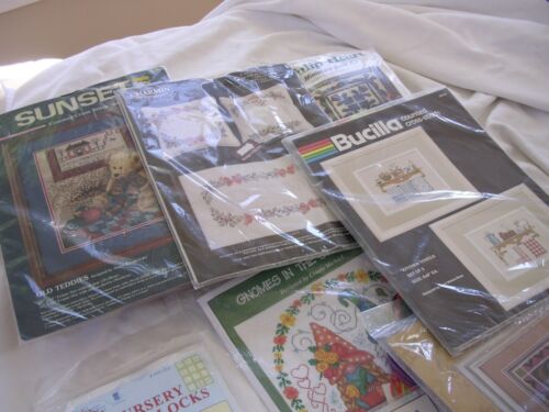 #JT Lot of 10 Embroidery Kits~ Cross stitch Etc NOS ~Bucilla, Janlynn, Candamar+ - Picture 9 of 10
