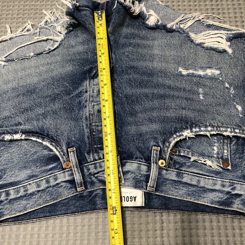 Agolde Parker Denim Shorts Women 27 Distressed Cutoff High Rise Button Fly Summe - Imagen 13 de 15