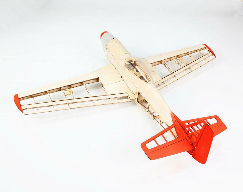 Upgraded RC Laser Cut Plane Balsa Wood Airplane P51 Model Kit Wingspan 100cm - Image 4 of 4