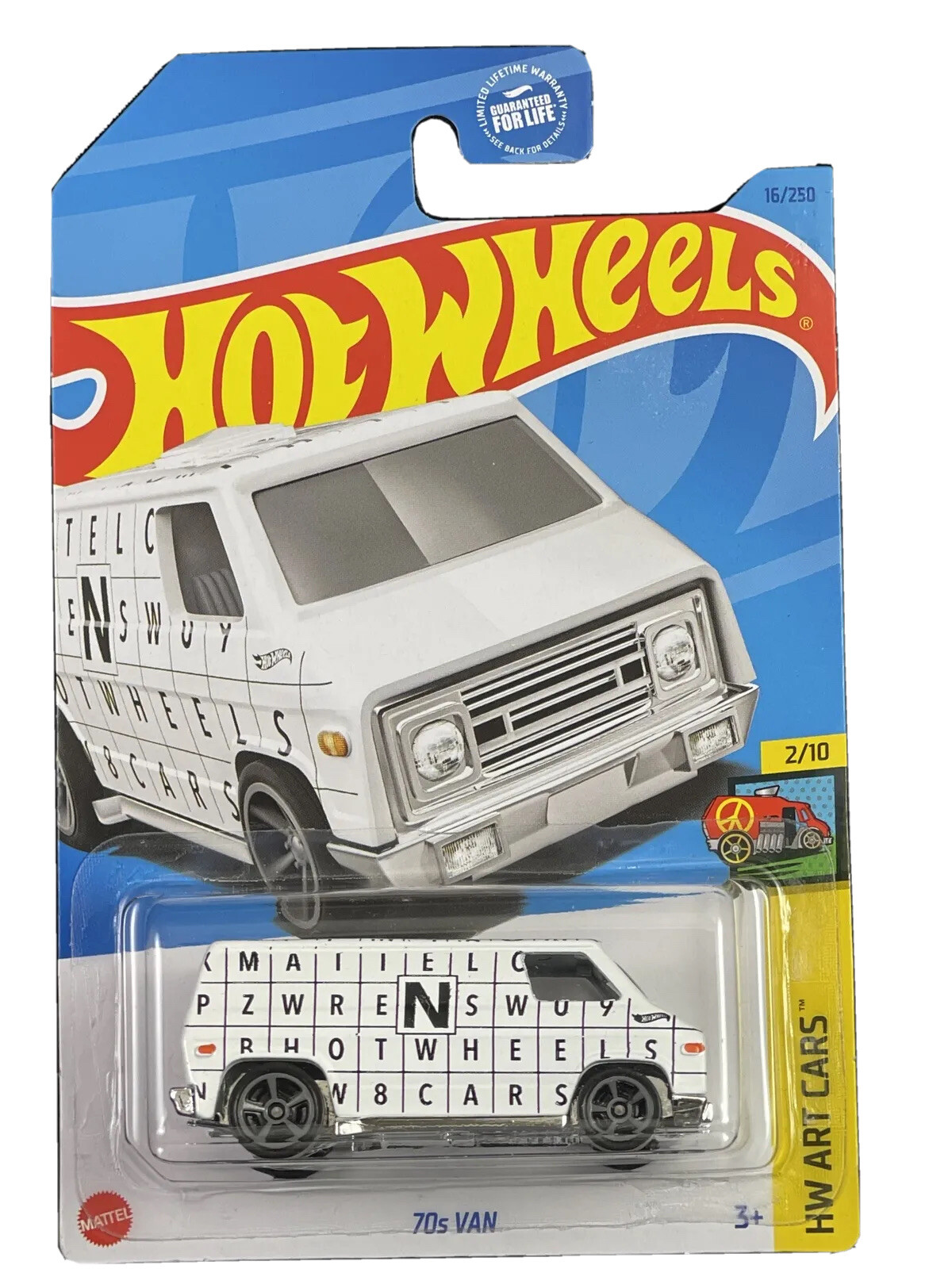 Hot Wheels 2023 HW Art Cars 2/10 White 70s Van