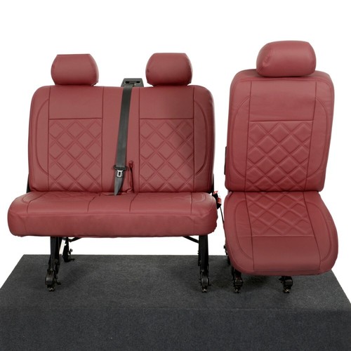 VW Transporter T5/T5.1 Caravelle Coprisedili In Pelle Sintetica (2003-2015) 966 - Foto 18 di 24