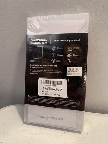 Smartdevil Anti-Shock Tempered Glass Screen Protector, iPhone 14 Pro Max, 3 Pack - Photo 7 sur 7