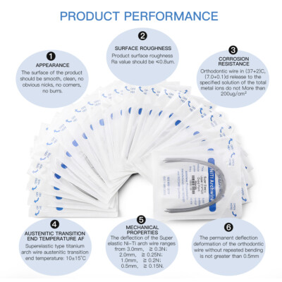 20X Dental Super Elastic Niti Arch Wires Natural Form - Foto 3