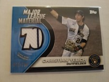 2021 Topps Series 2 Major League Jersey Material Relic Christian Yelich 72/199