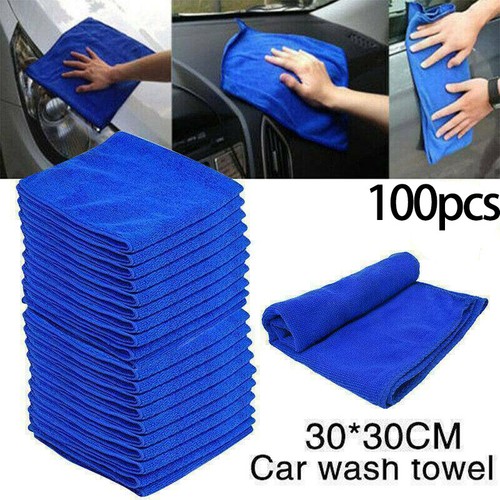 100PC Mikrofasertücher KFZ Reinigung Poliertuch Waschlappen Microfasertuch 30*30 - Bild 3 von 23