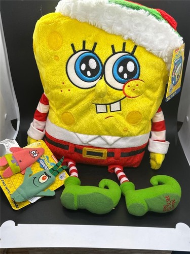 Macy's SpongeBob Schwammkopf sprechende Weihnachten Plüsch mit Fingerfreunden brandneu - Bild 1 von 5