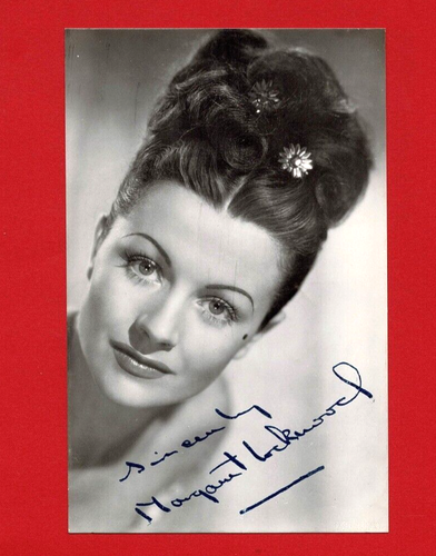 MARGARET LOCKWOO - AUTOGRAPHED FILM STAR POSTCARD - FACSIMILE SIGNATURE (XL02)