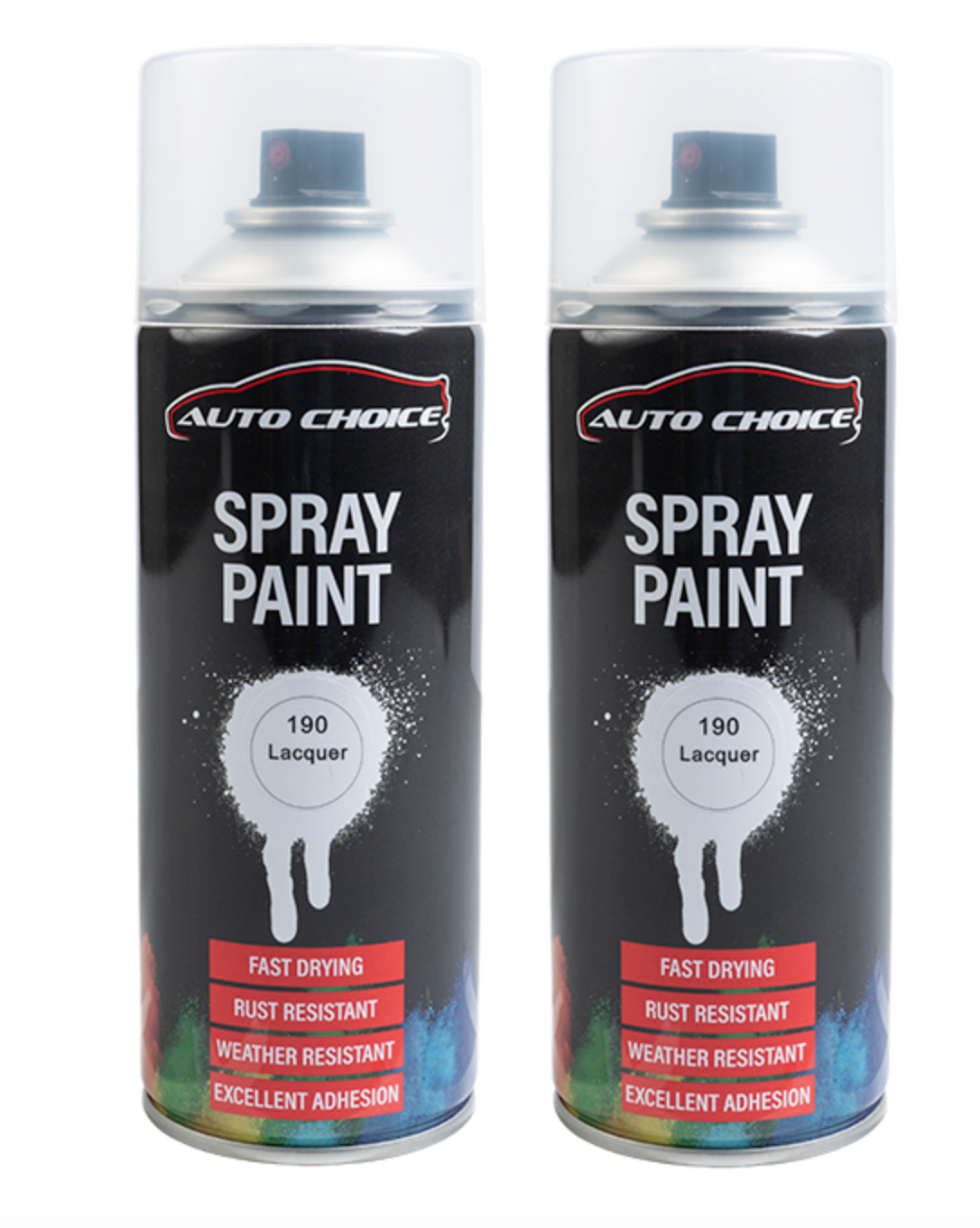 2 x AEROSOL CLEAR LACQUER SPRAY PAINT AUTOCHOICE CAR MULTI-PURPOSE ...