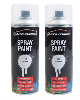 2 x AEROSOL KLARLACK SPRAY LACK AUTOCHOICE AUTO MEHRZWECK 400ML