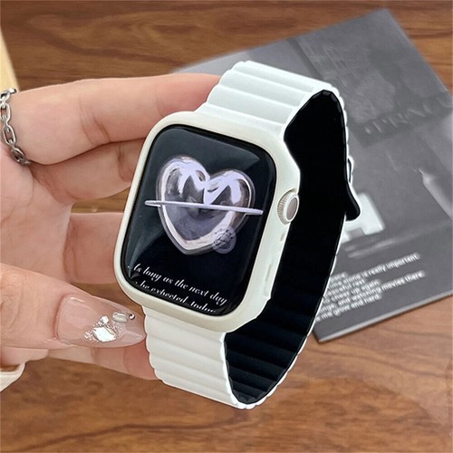 Silicone Magnetic Strap + Case For Apple Watch Band Ultra 10 9 8 7 6 5 4 3 2 1 - Picture 21 of 37