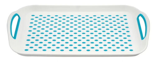 Non Slip Serving Tray Plastic Rubber Grip Surface- Serve food Drink & Dinner UK - Picture 6 of 15