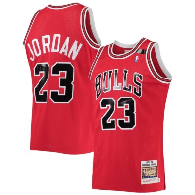 Chicago Bulls Michael Jordan #23 Mitchell Ness Red Road 1991