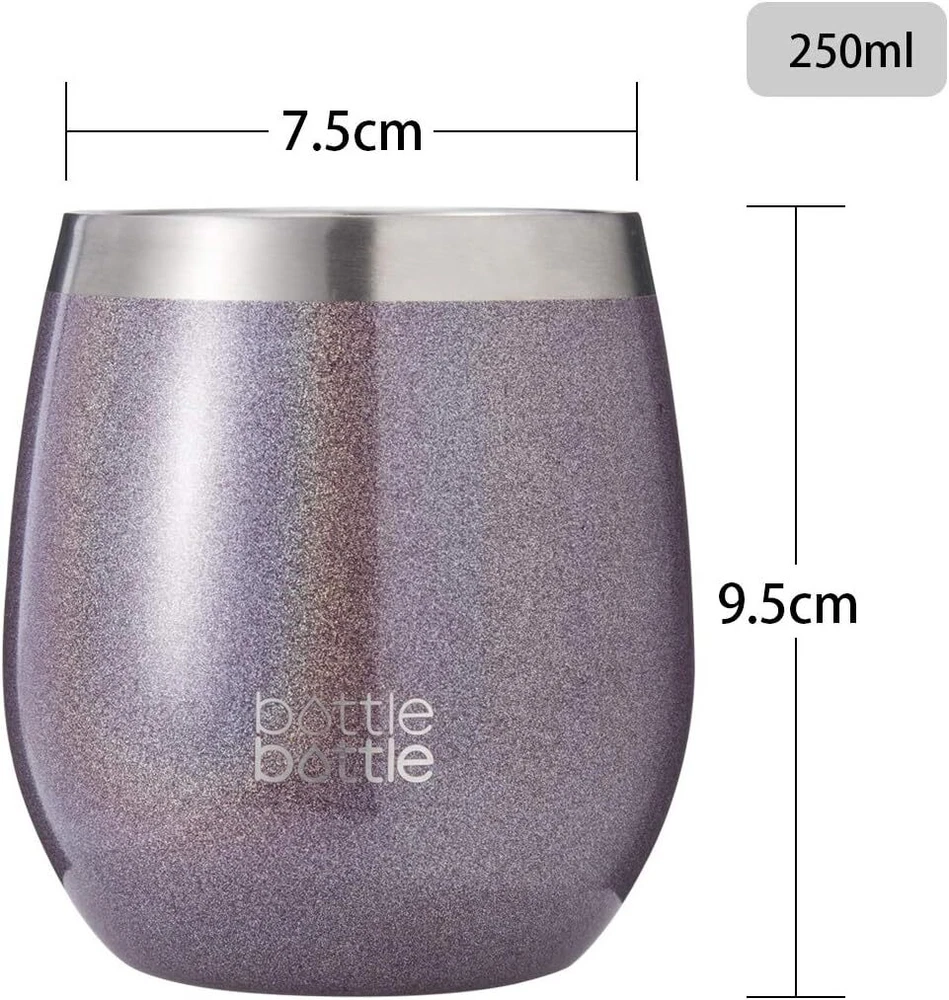 Tumbler Stainless Steel 250ml with Lid Vacuum Insulated Straw Heat Retention Men