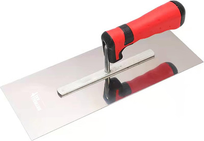 10.5-Inch Finishing Trowel Stainless Steel with Rubber Handle, Silver