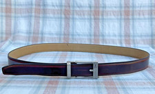 PGATour Size 42-44 Men  s Brown Genuine Leather Belt Silver tone buckle 6091500