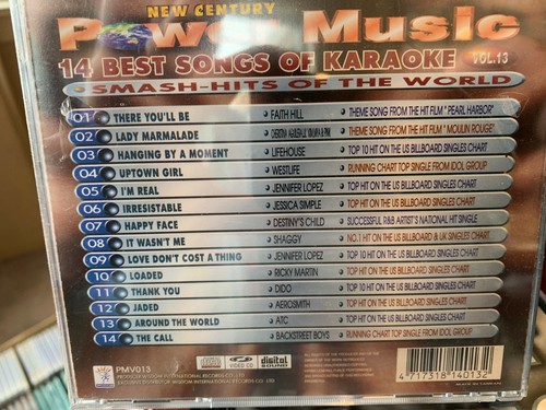 NUEVO CENTURY POWER MUSIC KARAOKE VOL 13 VCD PMV013 14 MEJORES CANCIONES DE KARAOKE - Imagen 2 de 2