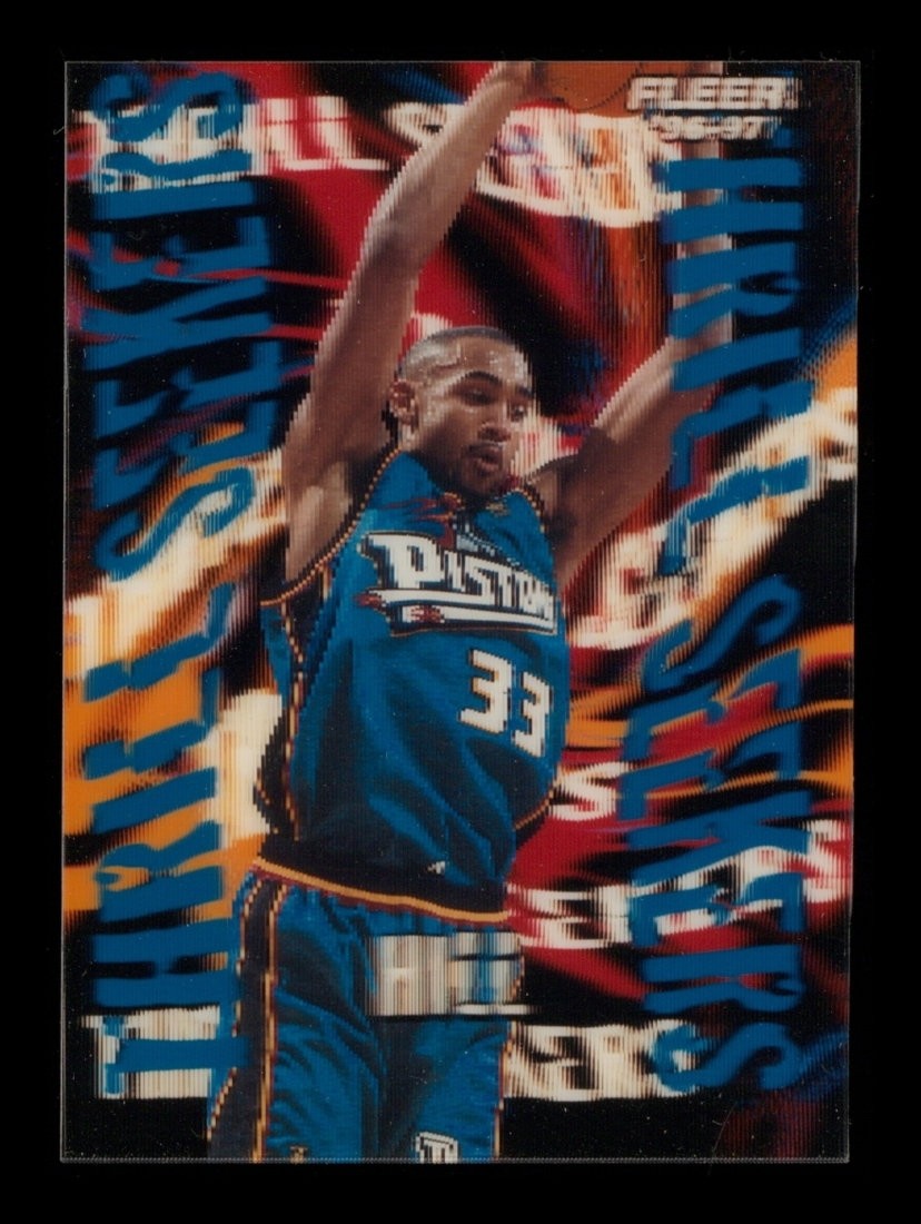 1996-97 Fleer: # 4TS Grant Hill Thrill Seekers 3-D NM-MT OR BETTER