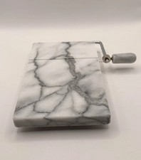 EUC Kitchen-Rite Gray & White Marble Cheese Slicer Board Charcuterie Accessory