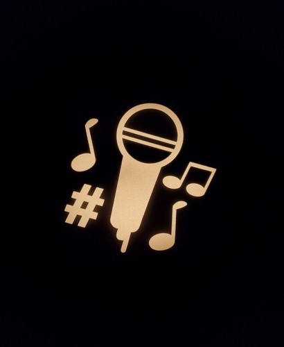 Glow In The Dark Vinyl Decals Musical Microphone Medium Size Lit Studios New - Picture 8 of 19