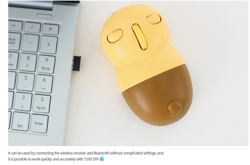 Kakao Friends Shape Wireless Mouse Bread Choonsik 10M Receiver Desk Deco - 第 9/15 張圖片