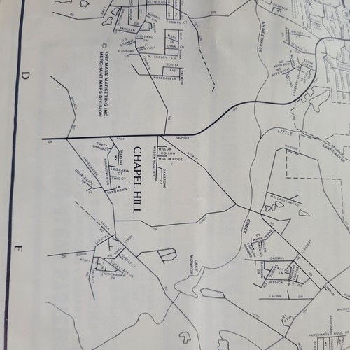 Vintage 1987 Map Of West Metro Atlanta Towns With Streets And Advertisements - Picture 12 of 23