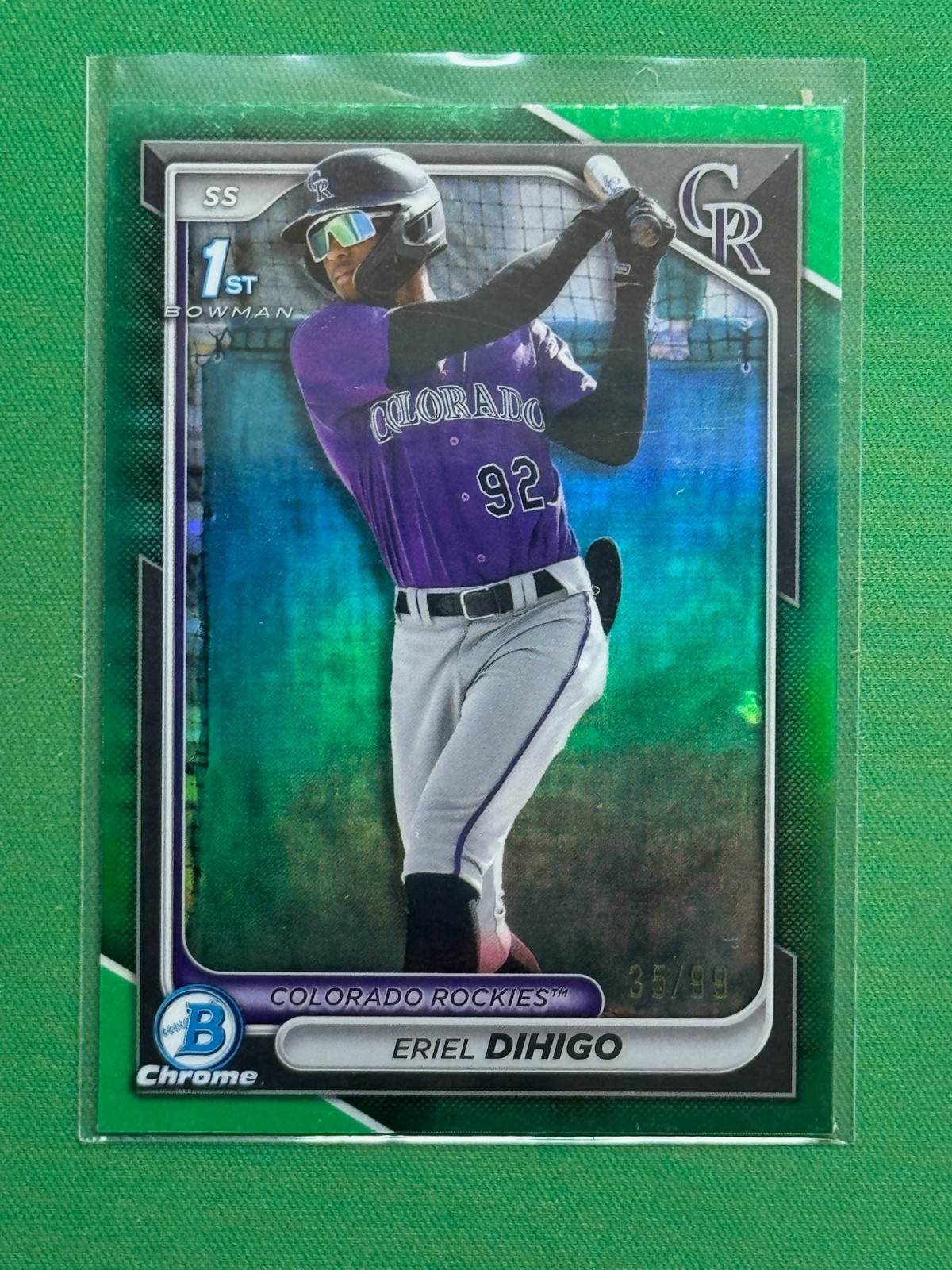 2024 Bowman Chrome 1st Bowman Green Refractors #BCP-200 Eriel Dihigo /99