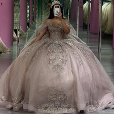 Glitter Quinceanera Dresses Sweet 15 16 Birthday Prom Party Princess Ball Gowns