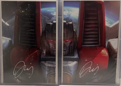 TRANSFORMERS, Starscream Connecting Covers, Signed, Daniel Warren Johnson COAs
