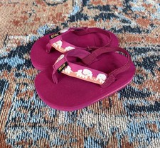 Teva Toddler Girl Pink Elephant Embroidered Summer Sandals Size 5 New W/O Box