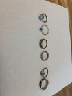 set of 6 rings all silver and different designs