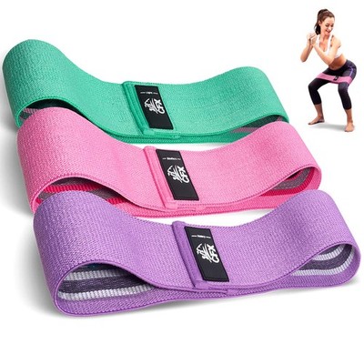 CFX Resistance Bands Set, Exercise with Non-Slip Green,Purple,Pink 