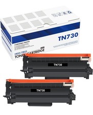Brother TN730 2-Pack CompatibleTN-730 Black Toner Cartridge Replacement TN760
