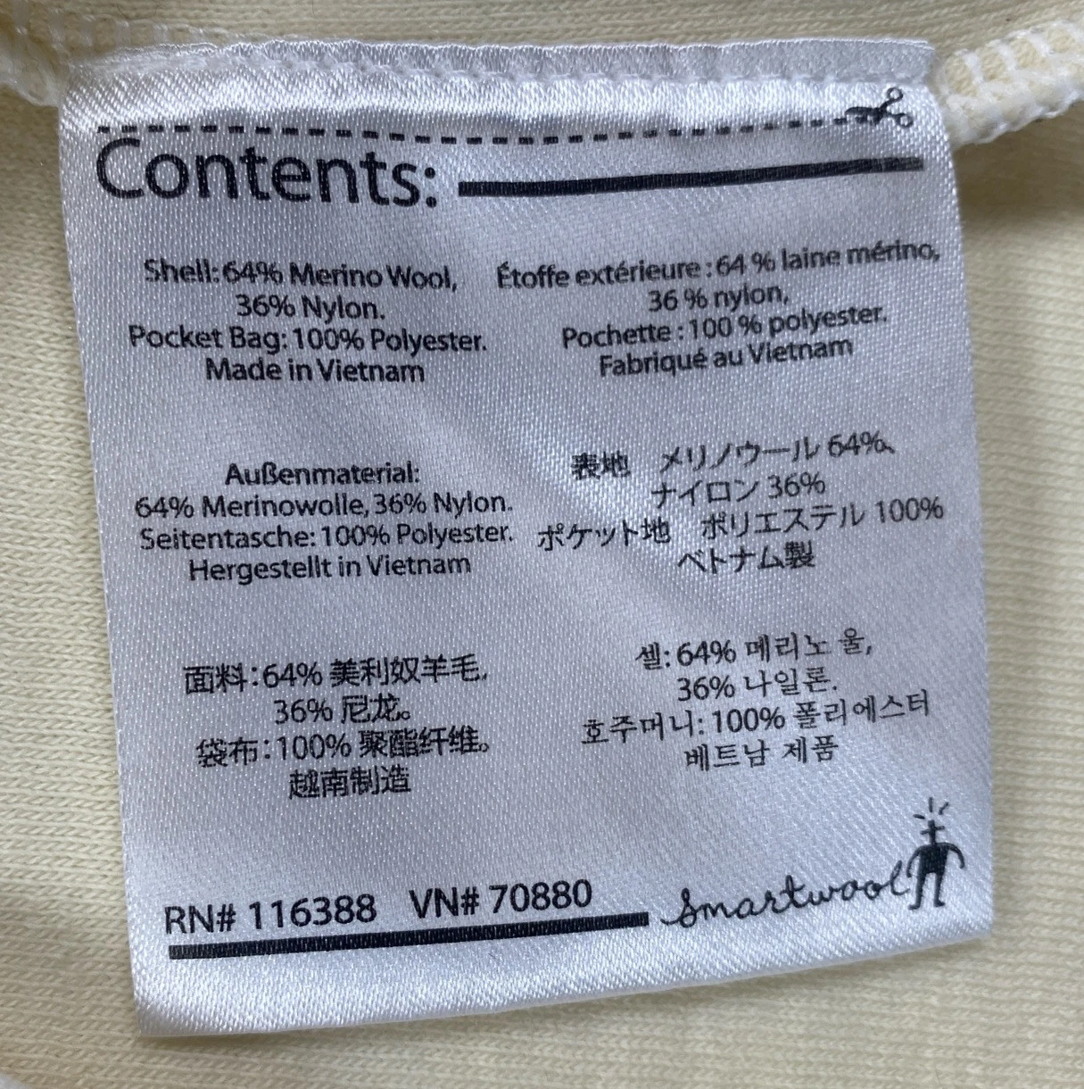 smartwool 1/4 zip activewear fleece thumb holes arm pocket 