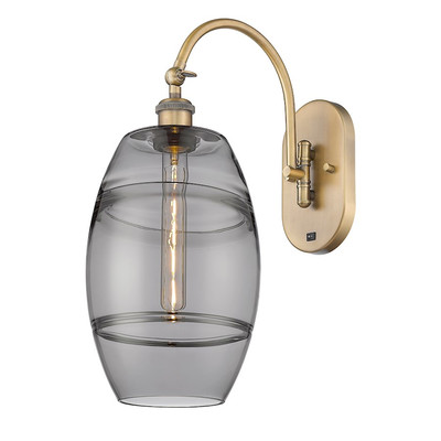 Innovations 518-1W Vaz 1Lt 8'' Sconce, Swivel Arm, BS/SM - 518-1W-BB-G557-8SM