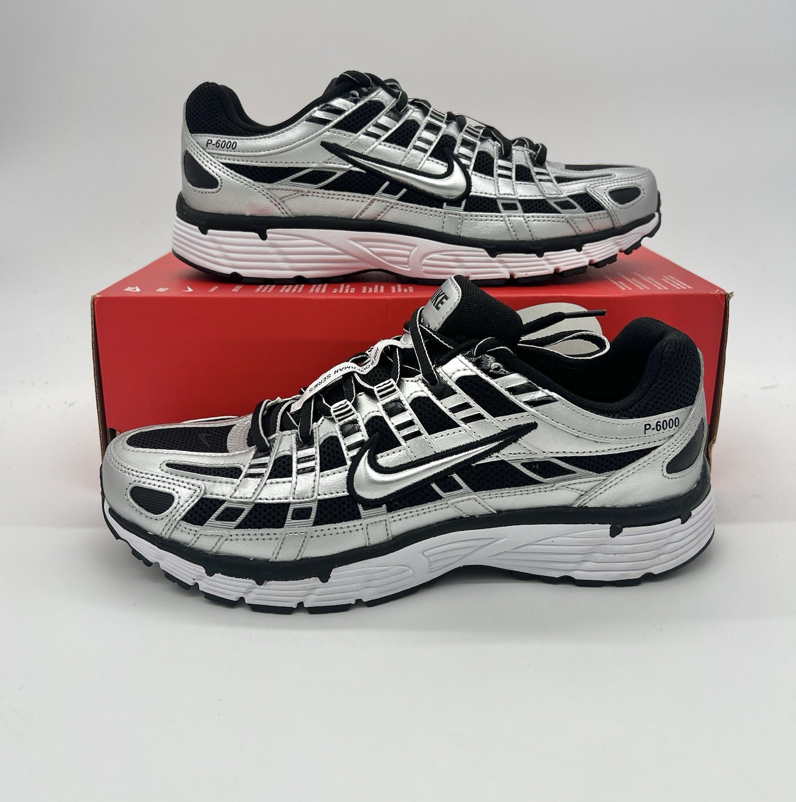 Women's 5 - Nike P-6000 Metallic Silver Black White Metallic Silver BV1021-013