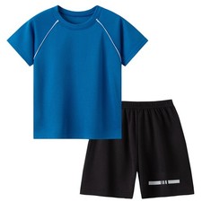 Kids Boys Suit Cycling Outfit Elastic Waistband Set Basketball Uniform Mesh