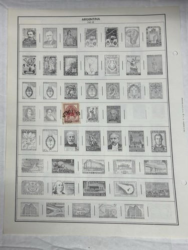 World Stamps Collection Lot Argentina Mint Hinged 1892-1958 Some Cancelled - Picture 2 of 12