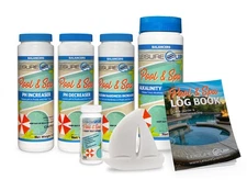 LeisureQuip Pool & Spa Chemical Balancer Maintenance Kit with Test Strips - Cont