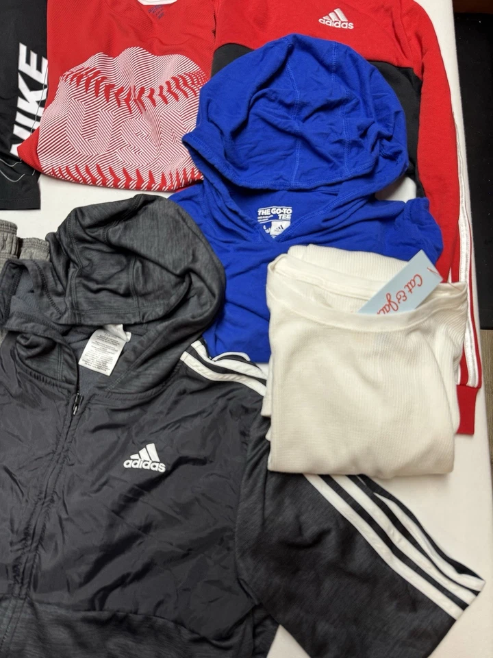 ATHLETIC BOYS CLOTHING LOT 15PCS Nike Under Armor Mixed Brands Youth L-XL - Image 2 of 4