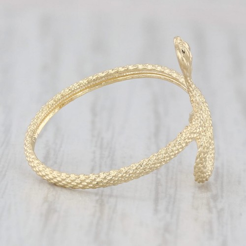 New Snake Ring 14k Yellow Gold Size 8.25 Statement - Picture 5 of 10