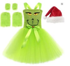 The grinch christmas dress for female kids