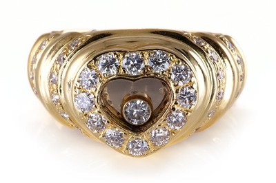 Ring Chopard Happy Diamonds Herz 37 Brillanten 750 Gelbgold [BRORS 19116]
