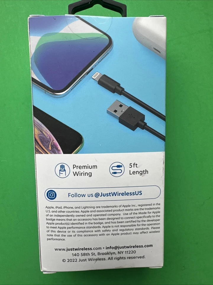 Just Wireless 5ft  iPhone Cable To USB-C Cable Fast Charge - Black - Image 2 of 2