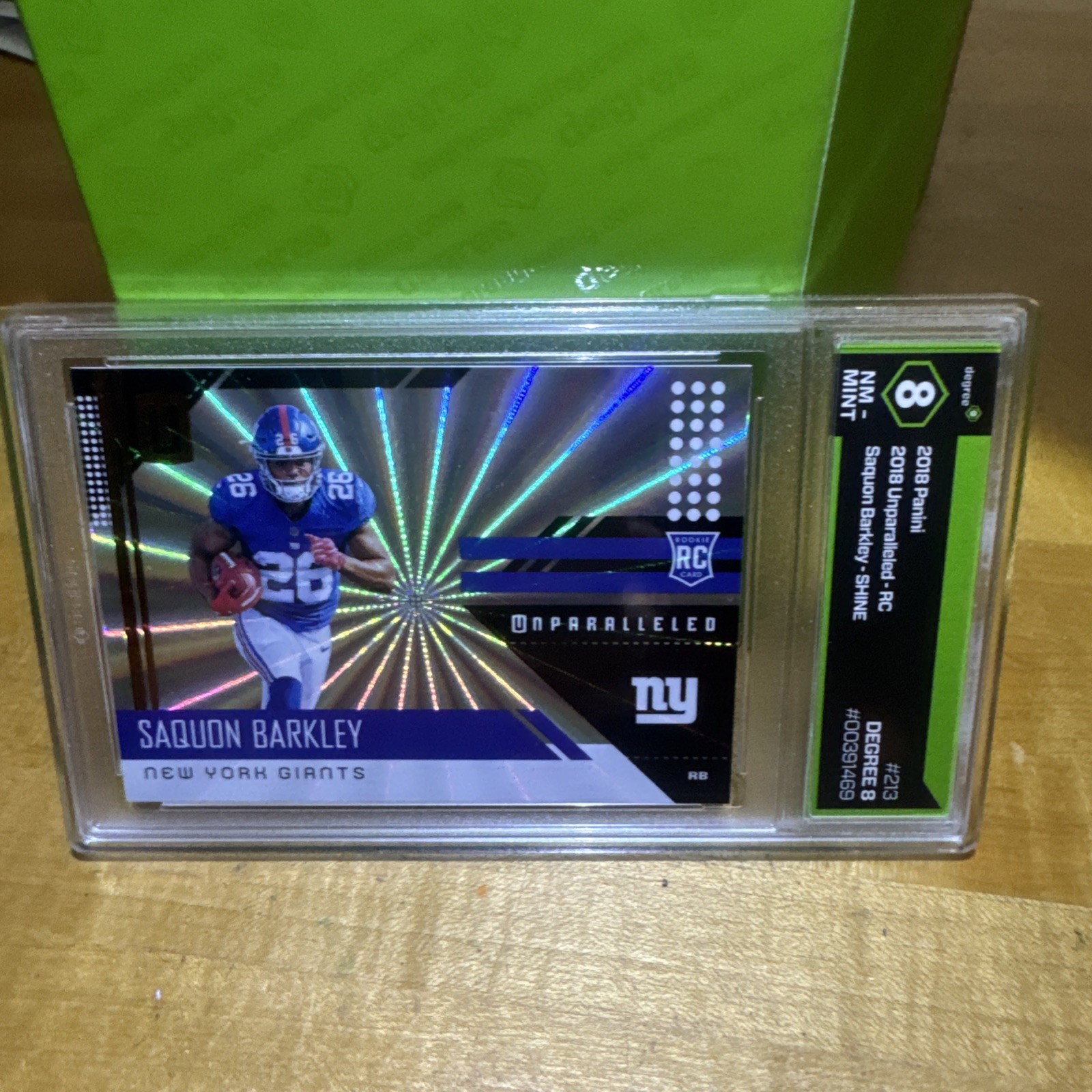 Saquon Barkley Rookie Card Degree 8 2018 Panini Unparalleled RC #213