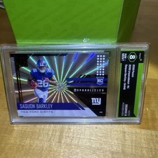 Saquon Barkley Rookie Card Degree 8 2018 Panini Unparalleled RC #213. rookie card picture