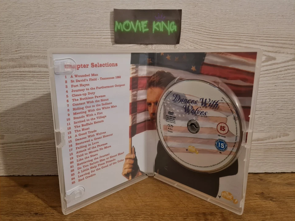 Dances With Wolves (DVD, 1990) Kevin Costner, Native Americans [Region 2] [UK] - Image 2 of 4