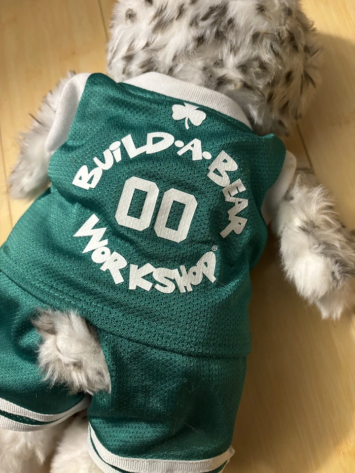 Peluche Build A Bear Spotted White Owl cabeza de animal de peluche rotación 15 pulgadas Celtics Foto 4 de 4