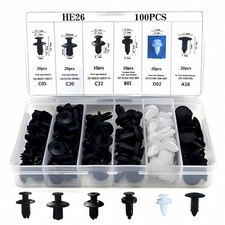 100pcs Plastic Universal Vehicle Trim Clips Fasteners Car Body Fastener Clips